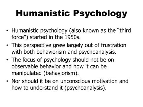 PPT Humanistic Psychology PowerPoint Presentation Free Download ID