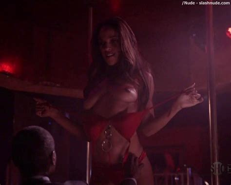Megalyn Echikunwoke Topless As Stripper On House Of Lies Photo Nude