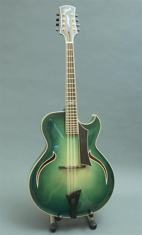 Beautiful Custom Green Octave Clark Mandolin Custom Bass Guitar
