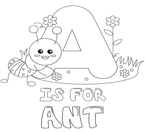 Alphabet Animal Coloring Pages For Kids Boys Girls And Etsy