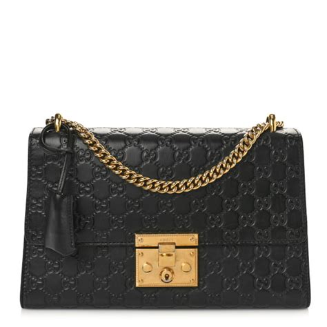 Gucci Guccissima Medium Padlock Shoulder Bag Black 1333535 Fashionphile