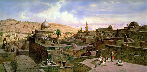 Una Vista Di Gerusalemme Con La Cupola Della Roccia Santa 1864