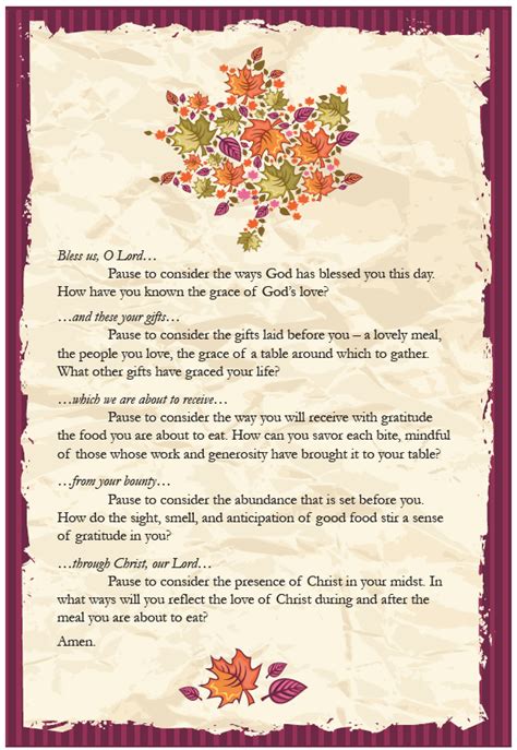 On the chief liturgical feasts: Download a "Extended Prayer of Grace before Meals" and use ...