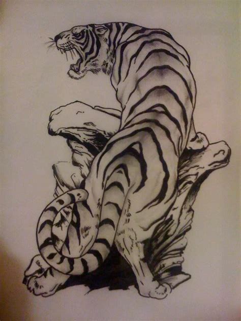 Japanese Tiger Tattoo Drawing Tattoo Tiger Japanese