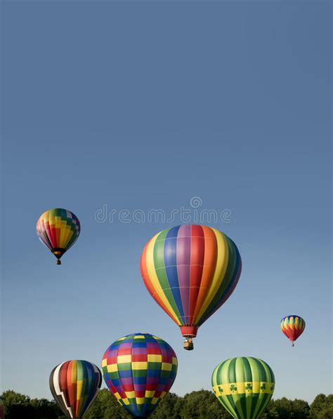 Hot Air Balloons Ascending Launching Ballooning Festival Stock Photos