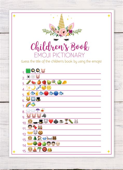 Childrens Books Emoji Pictionary Answers Collen Gerald