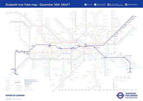 Crossrail Coming The New Tube Map Featuring The Elizabeth Line Has