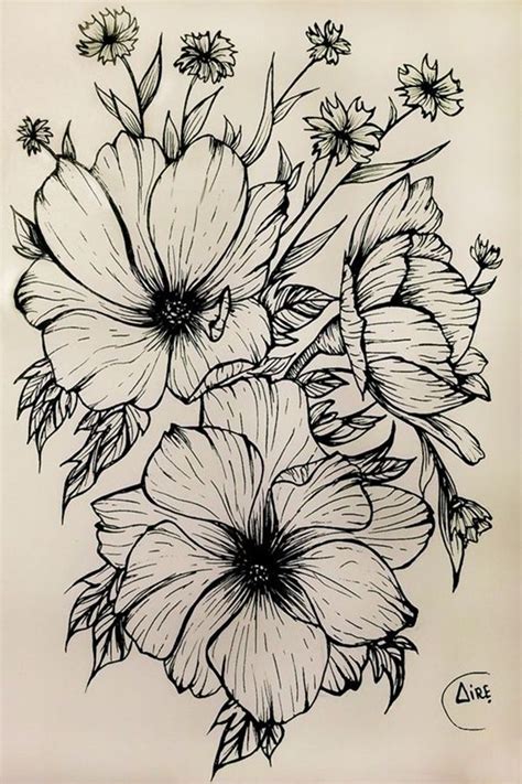 50 Easy Flower Pencil Drawings For Inspiration Disegno Fiori Disegno