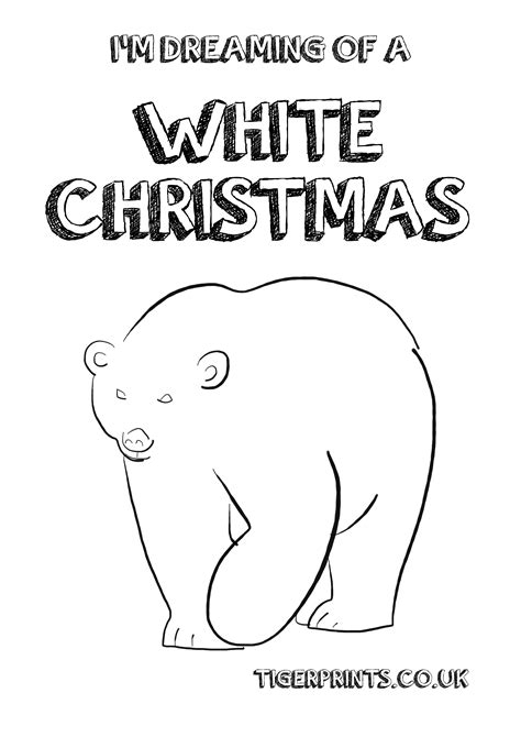 Christmas Colouring Printable Polar Bears Tiger Prints