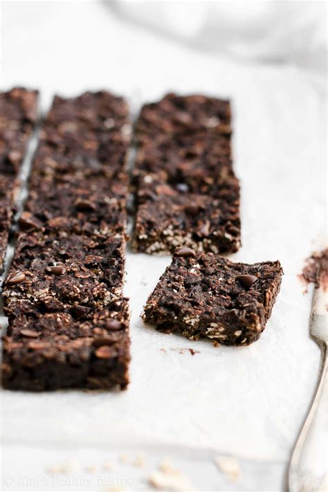 Healthy Double Chocolate Granola Bar Bites Amys Healthy Baking