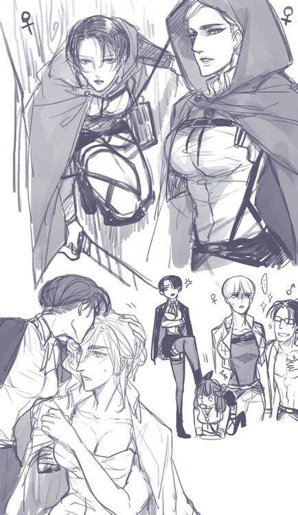 Attack On Titan Genderbend Wow Both Levi And Erwin Look Hawt It Goes