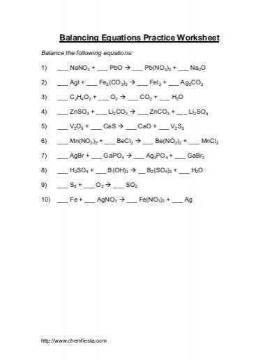 Student exploration balancing chemical equations answer key numbers worksheets. Student Exploration Balancing Chemical Equations Answer ...