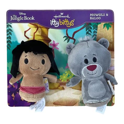 Hallmark Disneys Jungle Book Mowgli Baloo Itty Bittys Set Of 2 Stuffed