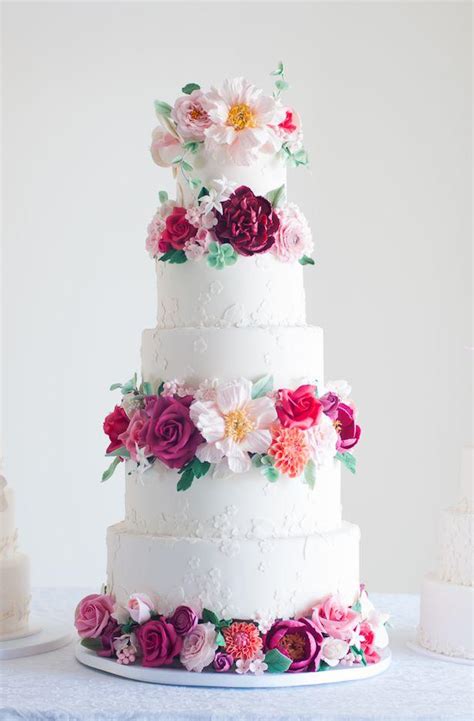 cake romantic floral wedding cakes 2752372 weddbook