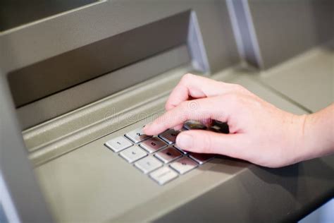 Entering Pin On An Atm Stock Image Image Of Identification 2471661