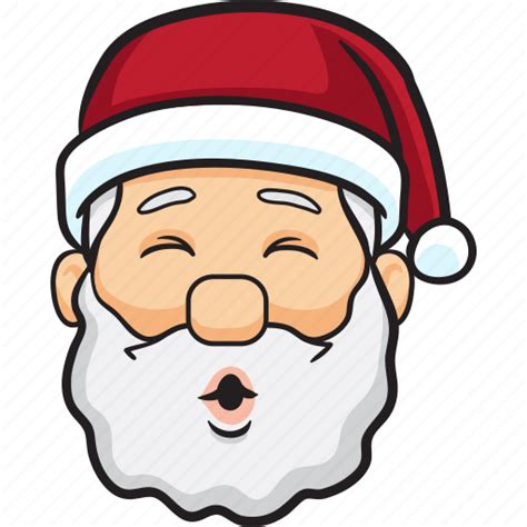 Cartoon Christmas Emoji Holiday Santa Smiley Icon Download On