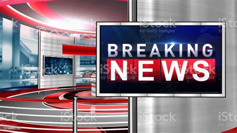 Download the perfect background images. Breaking News 3d Rendering Virtual Set Studio Stock Photo ...