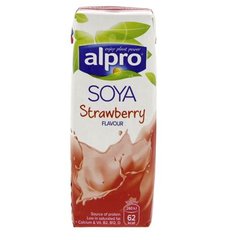 Alpro Soya Milk Strawberry 250ml Online At Best Price Gluten Free Lulu Qatar