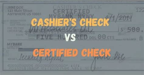 Is A Cashiers Check And Certified Check The Same Thing Metriculum