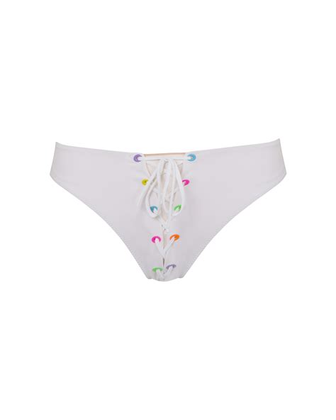 marney bikini bottom in white agent provocateur outlet