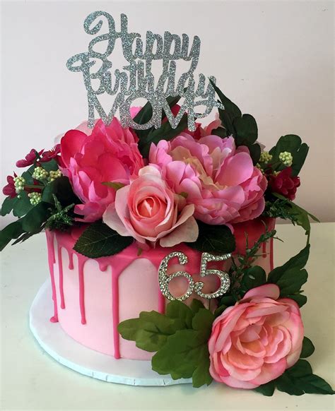 Connie S Cakes A Beautiful 65th Birthday Cake For Mom Facebook