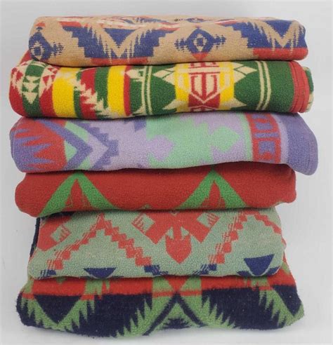 Sold Price: Six Vintage Wool Indian Trade Blankets - Invalid date AKST