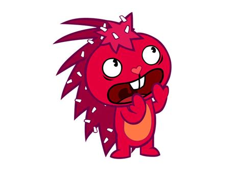 Flaky is a red porcupine whose spikes have white flakes that resemble dandruff. Flaky Happy Tree Friends Vector - SuperAwesomeVectors