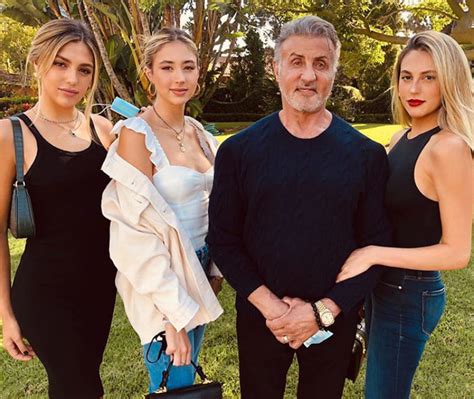 Sylvester Stallone With His Three Daughters Rpics