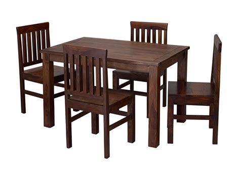 Jaipur Sheesham Wood Dining Table With 4 Chairs Uk Kitchen And Home