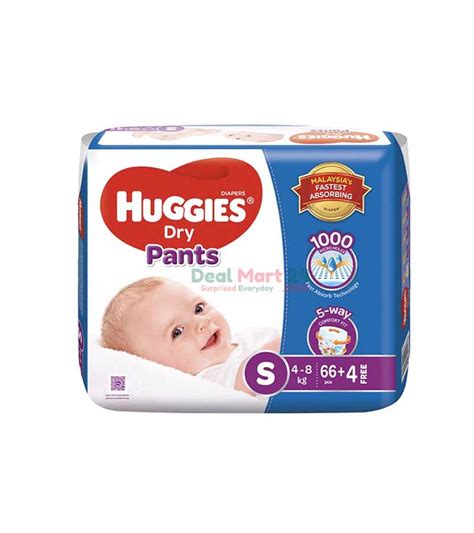 Huggies Dry Pants Diaper S 4 8 Kg 66 Pcs Ehavene