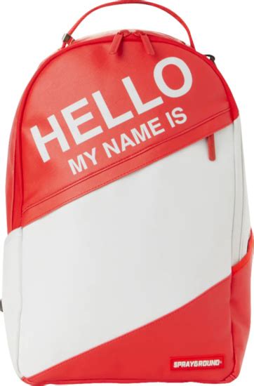 Sprayground Red My Name Is Backpack Inc Style