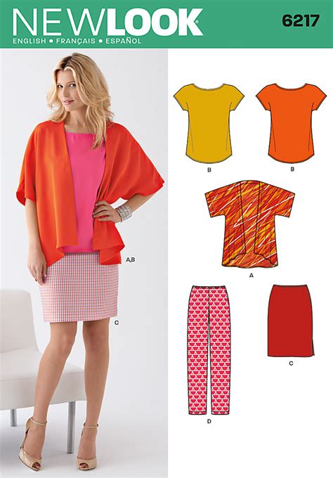 With the top quality patterns, simplicity patterns are sure to spark your creativity. 6217 New Look Pattern Misses Kimono Style Jacket and Tee ...