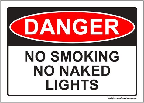 No Smoking No Naked Lights Health Safety Signs My XXX Hot Girl