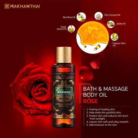 Rose Bath And Massage Body Oil 120 Ml Legend Siam Thailand Showroom