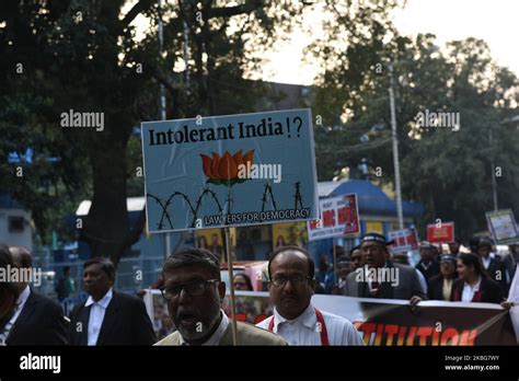 Lawyers From The High Court Of West Bengal Organised A Rally To Protest Against The New