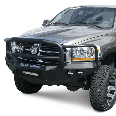 road armor® dodge ram 2006 stealth series full width blacked front hd bumper with lonestar guard