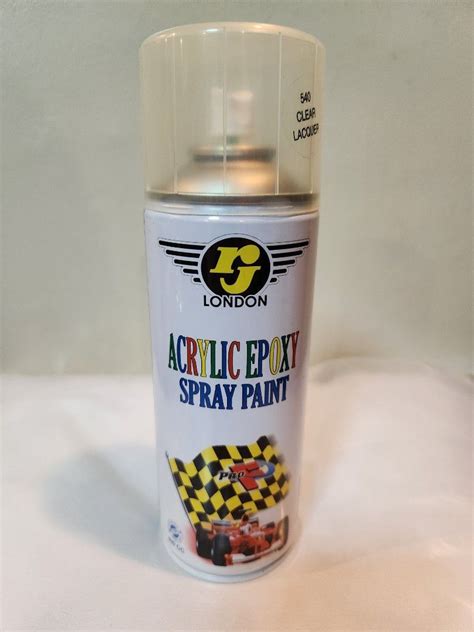 Rj London Acrylic Epoxy Spray Paint 540 Clear Lacquer Est 75 Full On