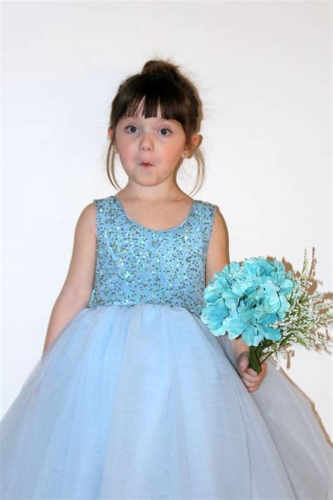 Light Blue Flower Girl Dress Flower Girl Dress Flower