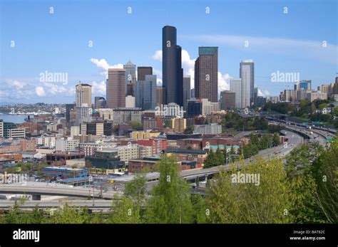 Seattle Washington City Skyline Taken From The South Side On A