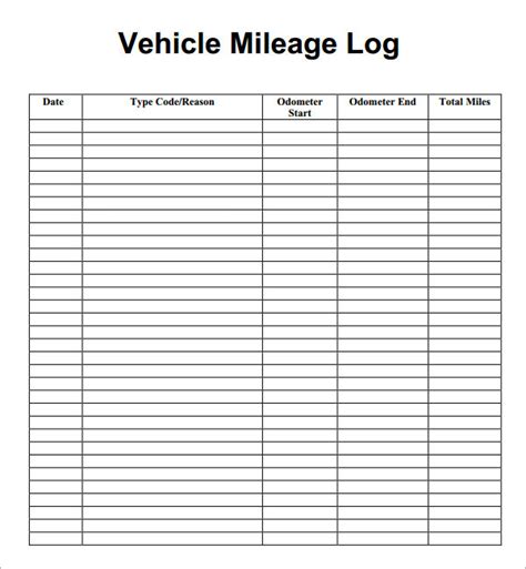 mileage tracking form emmamcintyrephotographycom
