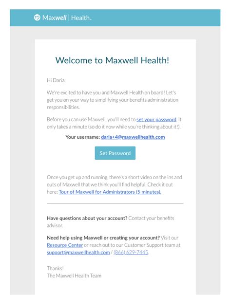 New Hire Benefit Enrollment Email Template