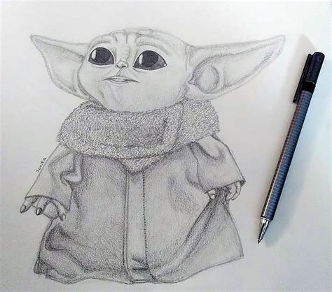 Artstation Sketch Of Baby Yoda