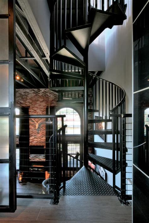 Three Story Spiral Staircase Saves Room In Townhome Hgtv