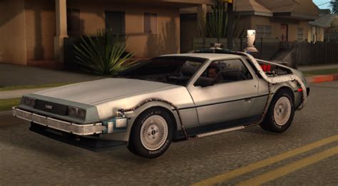 0 2g DeLorean In GTA SA Front Side Shot Image Back To The Future