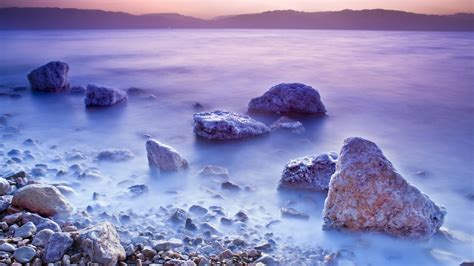 Rocks Shore Salt Sea Mist Coolwallpapersme