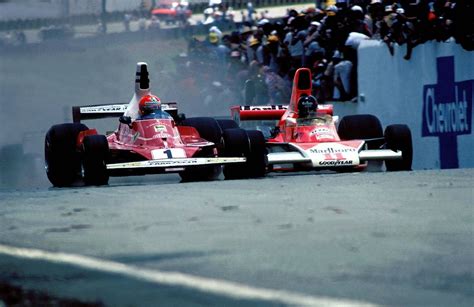 Niki Lauda Ferrari 312t And James Hunt Mclaren M23 1976 Us West Gp