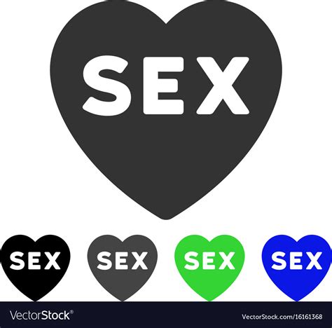 Sex Heart Flat Icon Royalty Free Vector Image Vectorstock