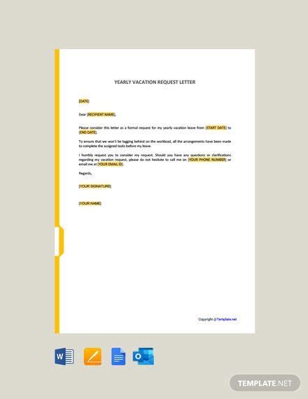Free Vacation Leave Request Letter Template Word Google Docs My XXX