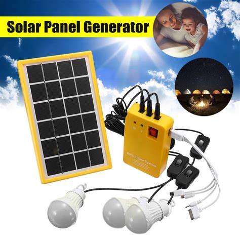 Solar Panel Power 60 Led Bulb Light Portable Outdoor Camping Energy