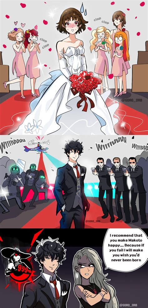 At The Wedding Persona 5 Persona 5 Anime Persona 5 Makoto Persona 5